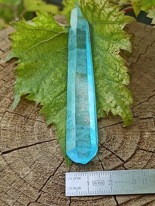 Cristal Aqua-Aura du Brésil pointe brute Grade A ++++ Cristal Aqua Aura pointe brute Dans la besace du p'tit Poucet   
