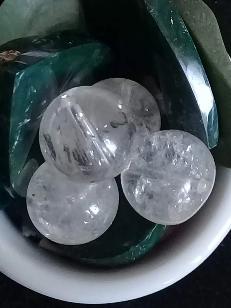 Cargue la imagen en el visor de la galería, Cristal craquelé d’Himalaya perle Grade A++++ Prix perle à l’unité Cristal craquelé perles 8mm Dans la besace du p&#39;tit Poucet Diamètre 12mm  
