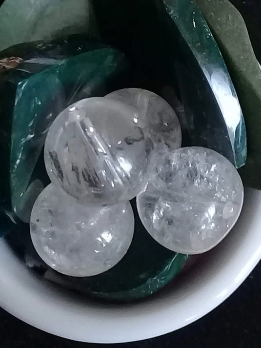 Cristal craquelé d’Himalaya perle Grade A++++ Prix perle à l’unité Cristal craquelé perles 8mm Dans la besace du p'tit Poucet Diamètre 12mm  