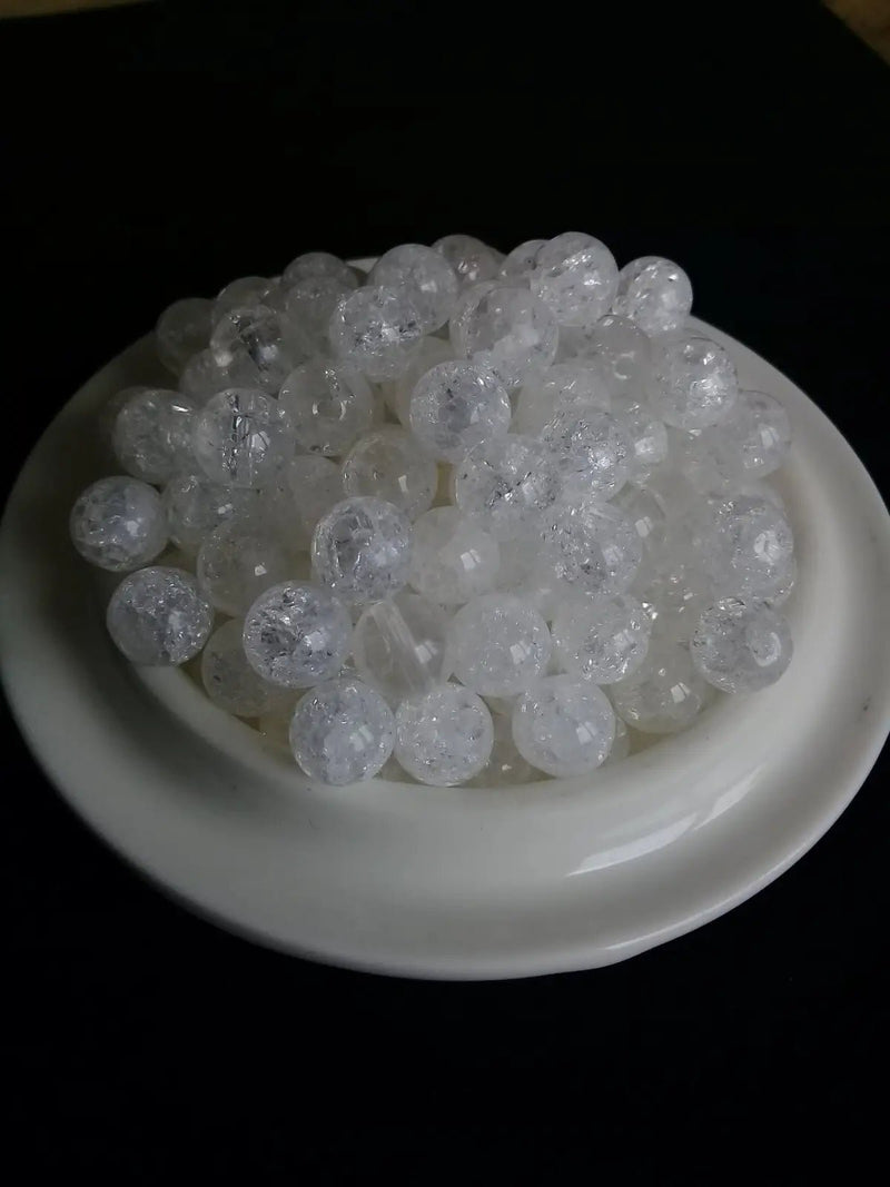 Chargez l&#39;image dans la visionneuse de la galerie, Cristal craquelé d’Himalaya perle Grade A++++ Prix perle à l’unité Cristal craquelé perles 8mm
