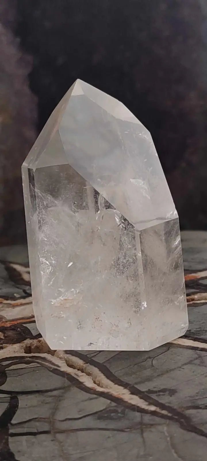 Chargez l&#39;image dans la visionneuse de la galerie, Cristal de roche à inclusions du Brésil colonne Grade A++++ Cristal de roche à inclusion
