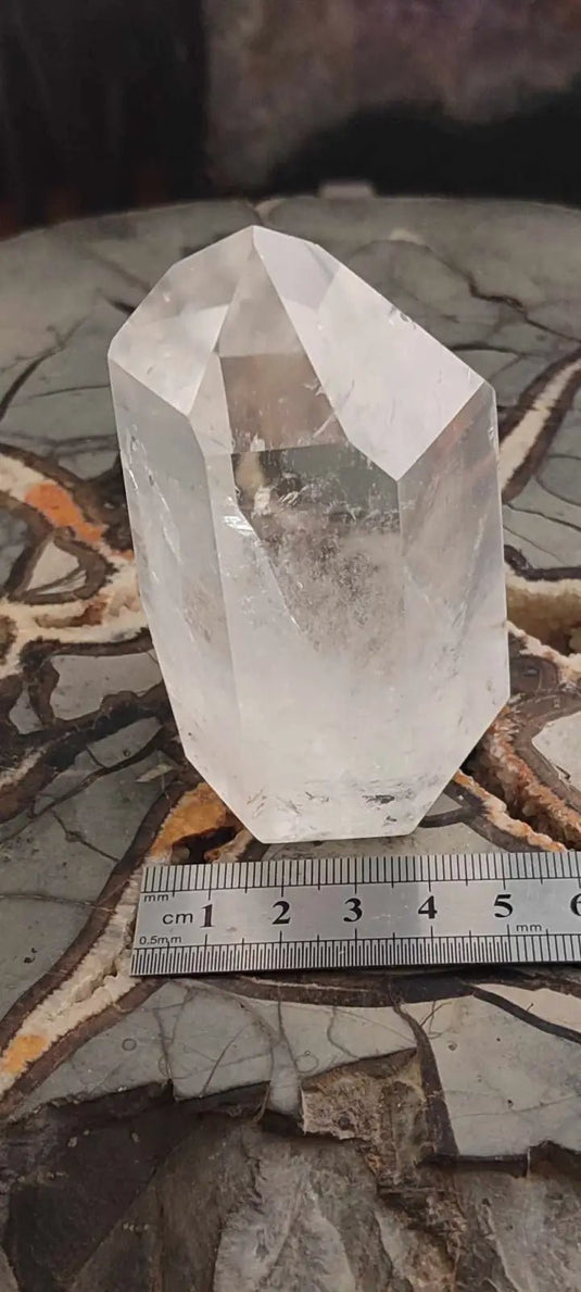 Cristal de roche du Brésil à inclusion fantôme Grade A++++ Cristal de Roche colonne avec inclusion naturelle pointe de Cristal