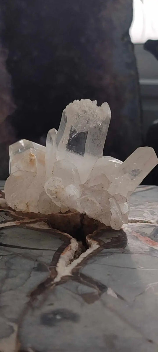 Cristal de roche du Brésil mâcle Grade A++++ Cristal de roche mâcle