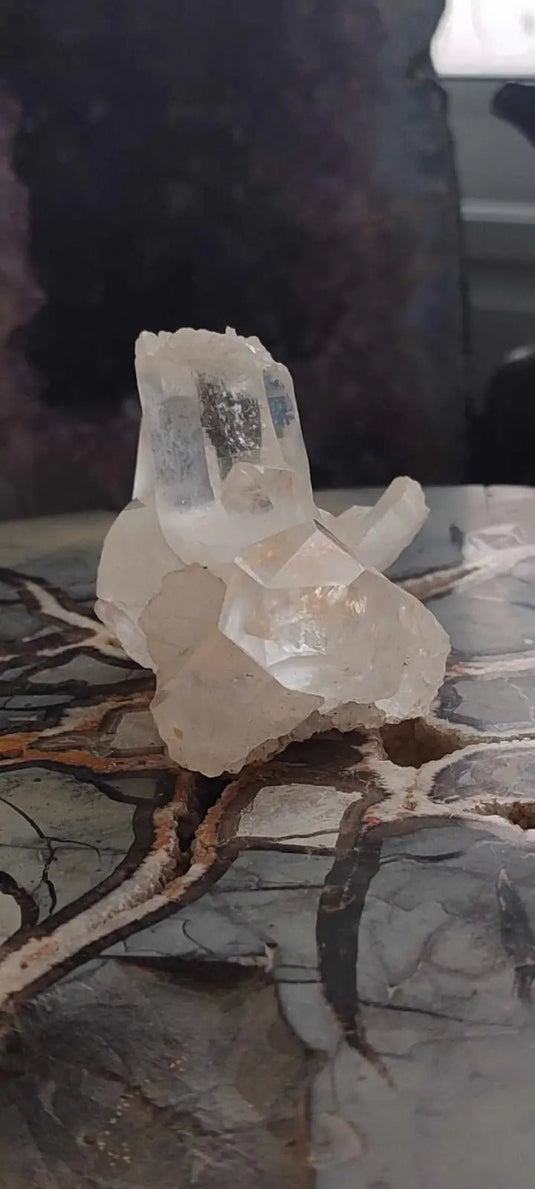 Cristal de roche du Brésil mâcle Grade A++++ Cristal de roche mâcle