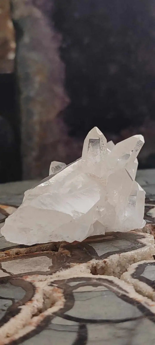 Cristal de roche du Brésil mâcle Grade A++++ Cristal de roche mâcle