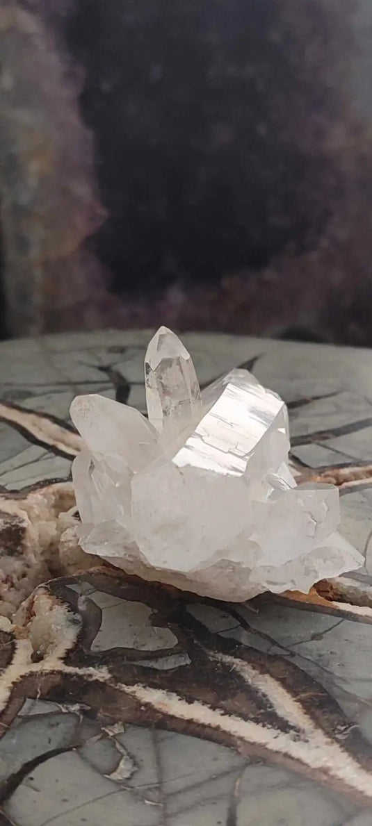 Cristal de roche du Brésil mâcle Grade A++++ Cristal de roche mâcle