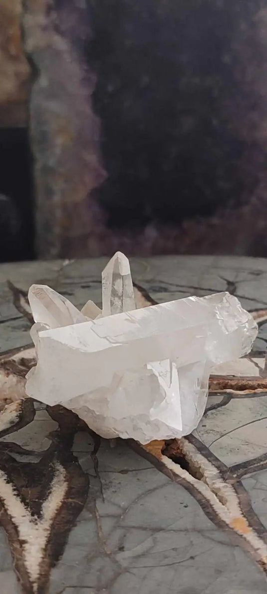 Cristal de roche du Brésil mâcle Grade A++++ Cristal de roche mâcle