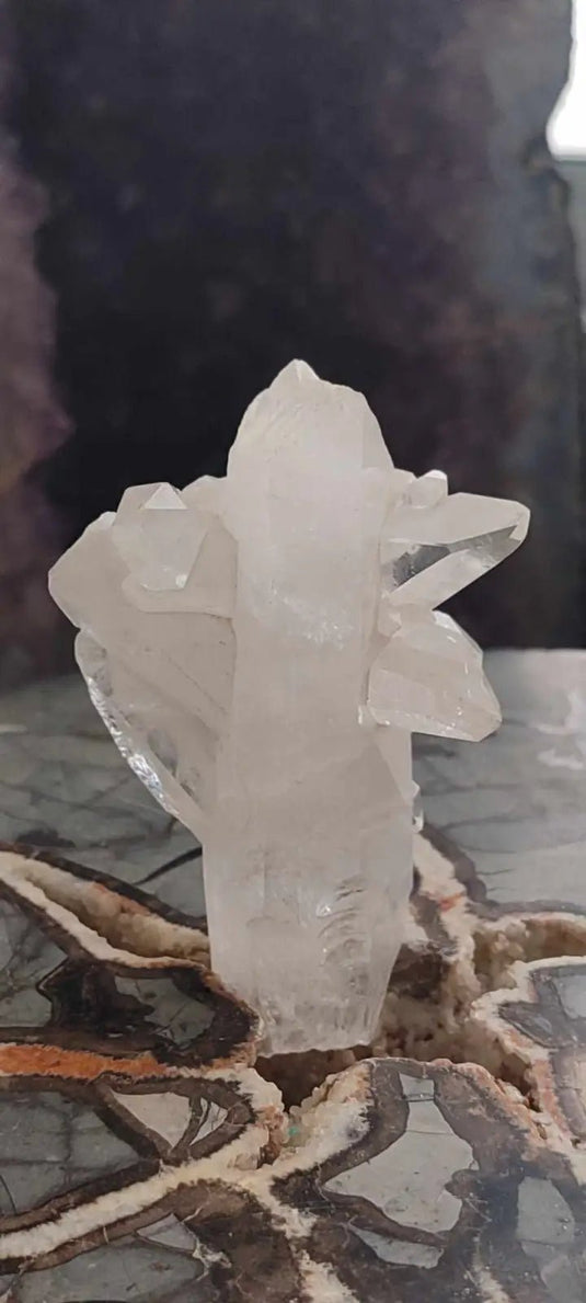 Cristal de roche du Brésil mâcle Grade A++++ Cristal de roche mâcle