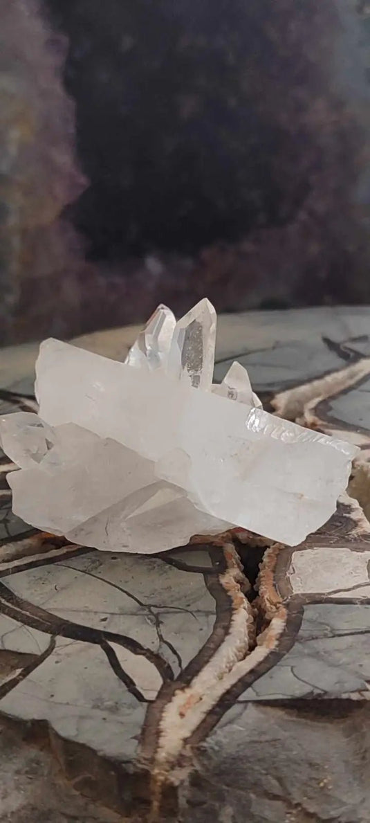 Cristal de roche du Brésil mâcle Grade A++++ Cristal de roche mâcle