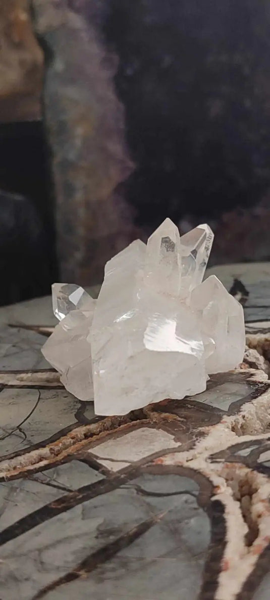 Cristal de roche du Brésil mâcle Grade A++++ Cristal de roche mâcle