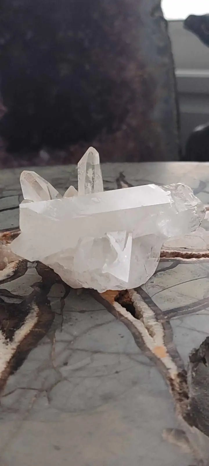 Chargez l&#39;image dans la visionneuse de la galerie, Cristal de roche du Brésil mâcle Grade A++++ Cristal de roche mâcle
