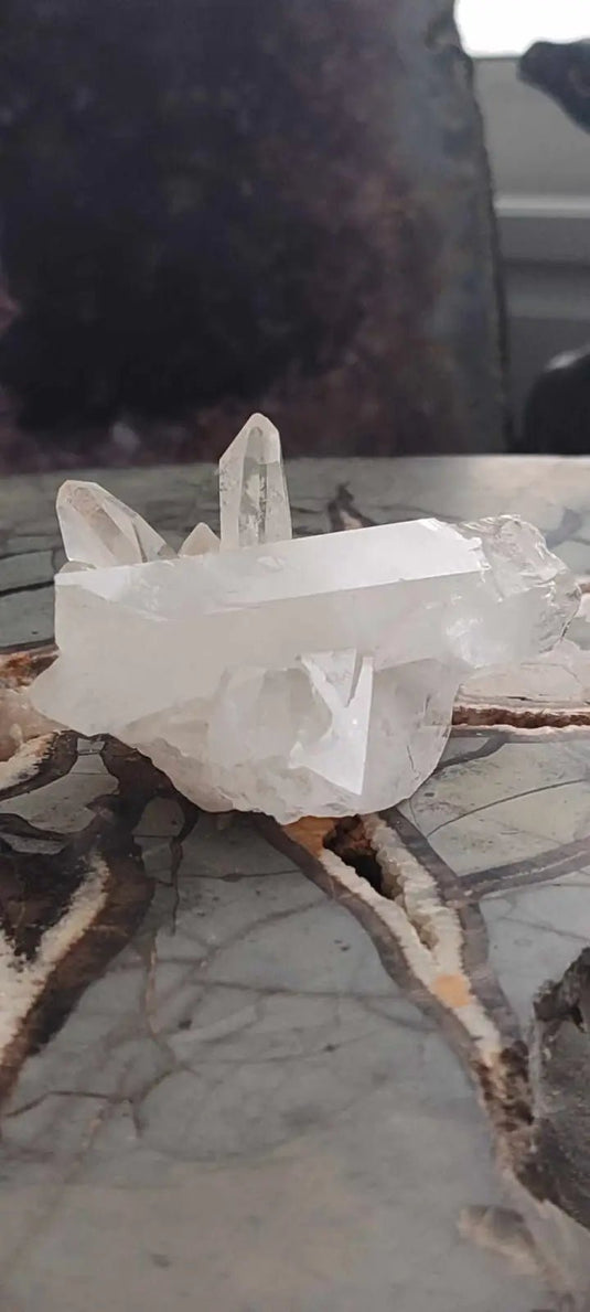 Cristal de roche du Brésil mâcle Grade A++++ Cristal de roche mâcle