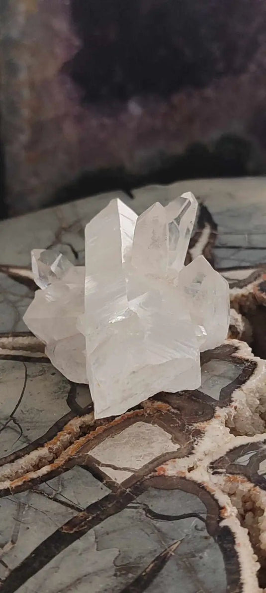 Cristal de roche du Brésil mâcle Grade A++++ Cristal de roche mâcle