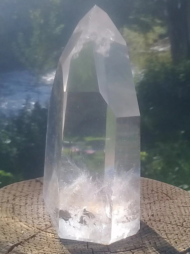 Load image into Gallery viewer, Cristal ou quartz Fantôme Grade A ++++ colonne Cristal ou Quartz Fantôme colonne
