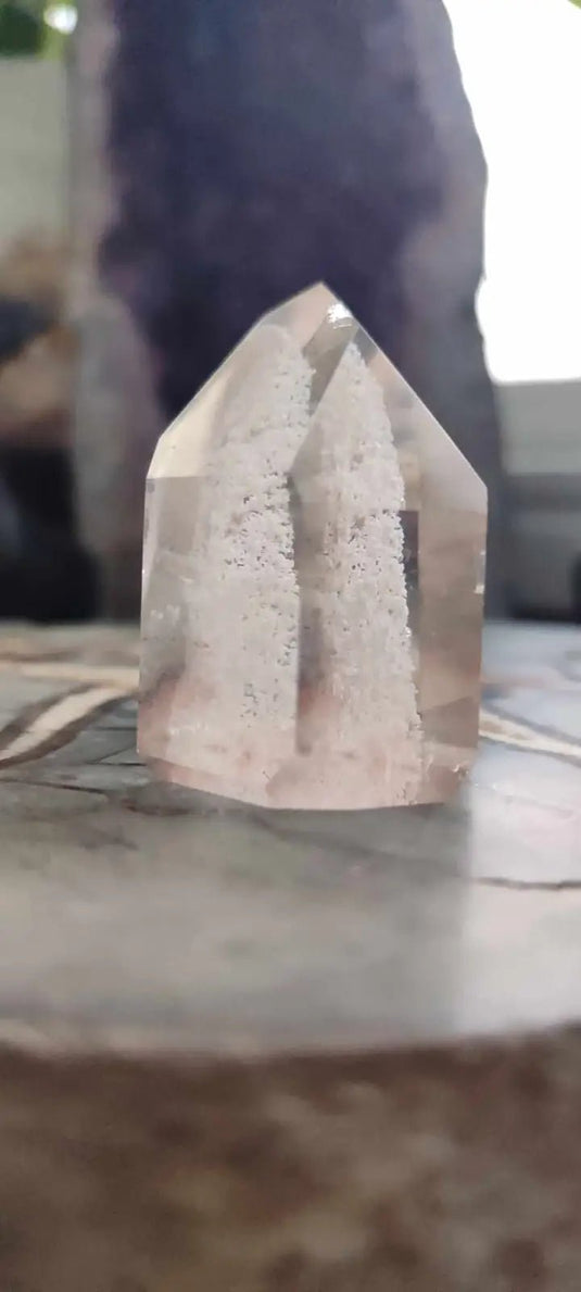 Cristale de roche du Brésil à inclusion fantôme Grade A++++ Cristal de roche à inclusion fantôme