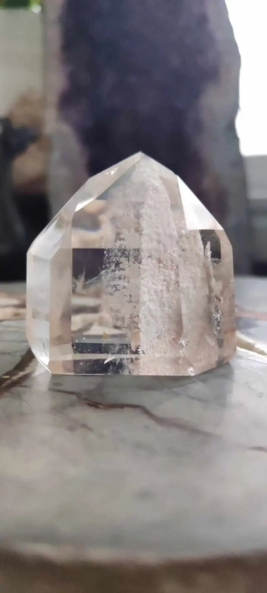 Cristale de roche du Brésil à inclusion fantôme Grade A++++ Cristal de roche à inclusion fantôme