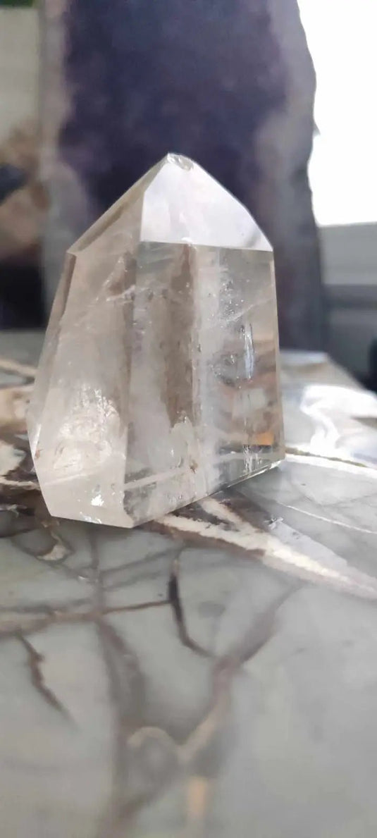 Cristale de roche du Brésil à inclusions fantôme Grade A++++ Cristal de roche à inclusion fantôme