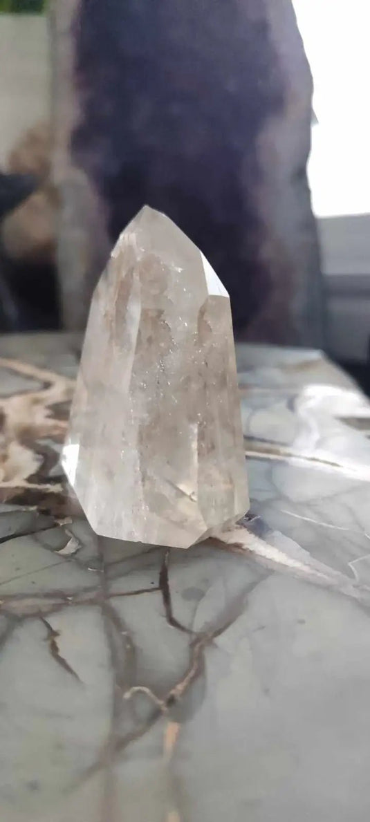 Cristale de roche du Brésil à inclusions fantôme Grade A++++ Cristal de roche à inclusion fantôme