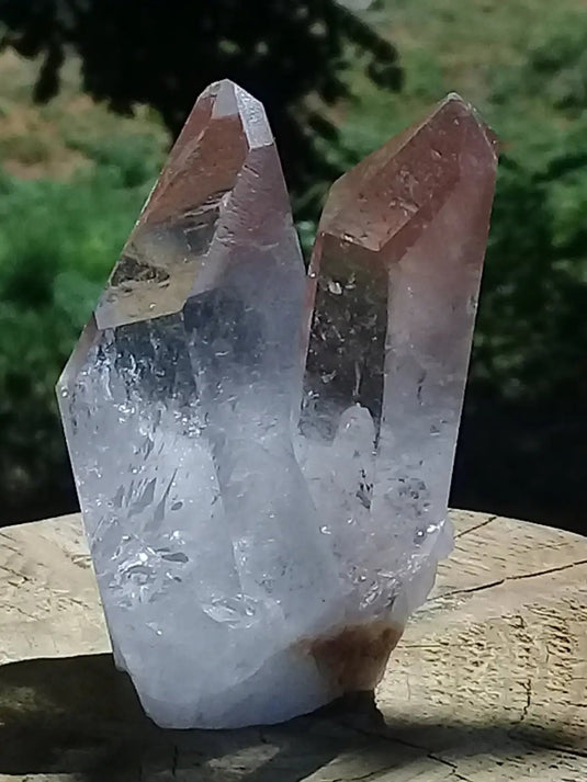 Double pointe de Cristal de roche Grade A ++++ 7 x 5 x 3,5cm Double pointe de Cristal de roche 7 x 5 x 3,5cm