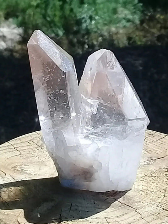 Double pointe de Cristal de roche Grade A ++++ 7 x 5 x 3,5cm Double pointe de Cristal de roche 7 x 5 x 3,5cm