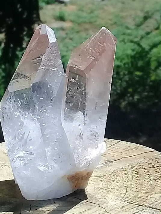 Double pointe de Cristal de roche Grade A ++++ 7 x 5 x 3,5cm Double pointe de Cristal de roche 7 x 5 x 3,5cm