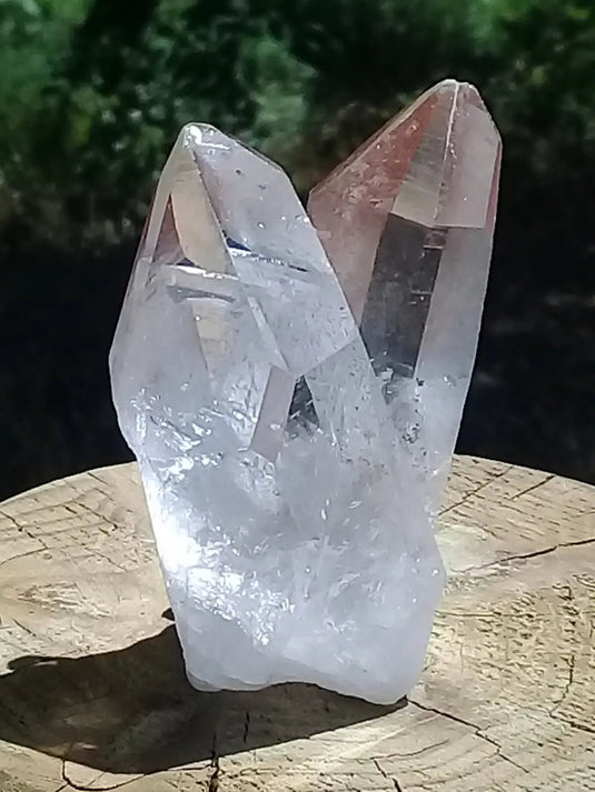 Double pointe de Cristal de roche Grade A ++++ 7 x 5 x 3,5cm Double pointe de Cristal de roche 7 x 5 x 3,5cm