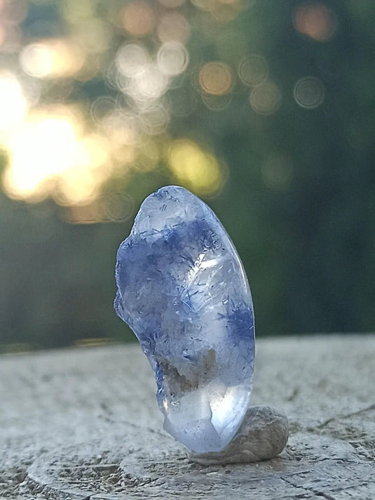 Dumortiérite/Quartz du Brésil RARE pierre roulée Grade A++++ Dumortiérite pierre roulée