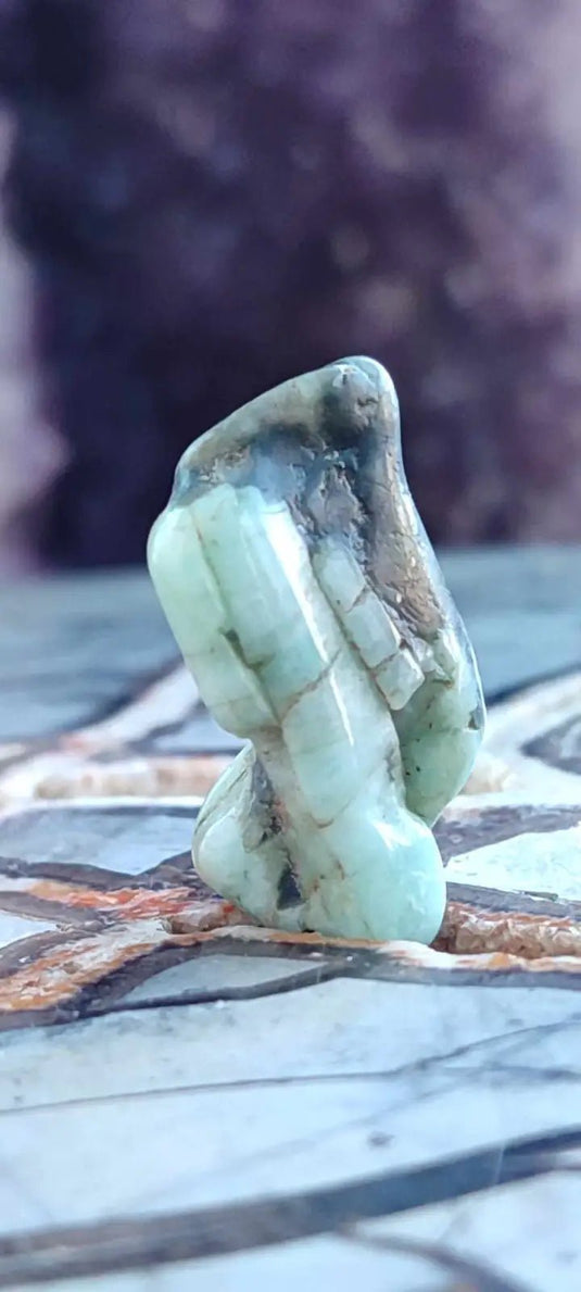 Emeraude de Zambie pierre roulée Grade A++++ Emeraude pierre roulée