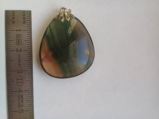 Fluorite claire violette et verte de France pendentif Grade A++++ Fourni avec cordon Fluorite violette verte et claire de France pendentif