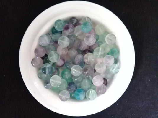 Fluorite de France perle Grade A++++ Prix perle à l’unité Fluorite de France perles 8mm