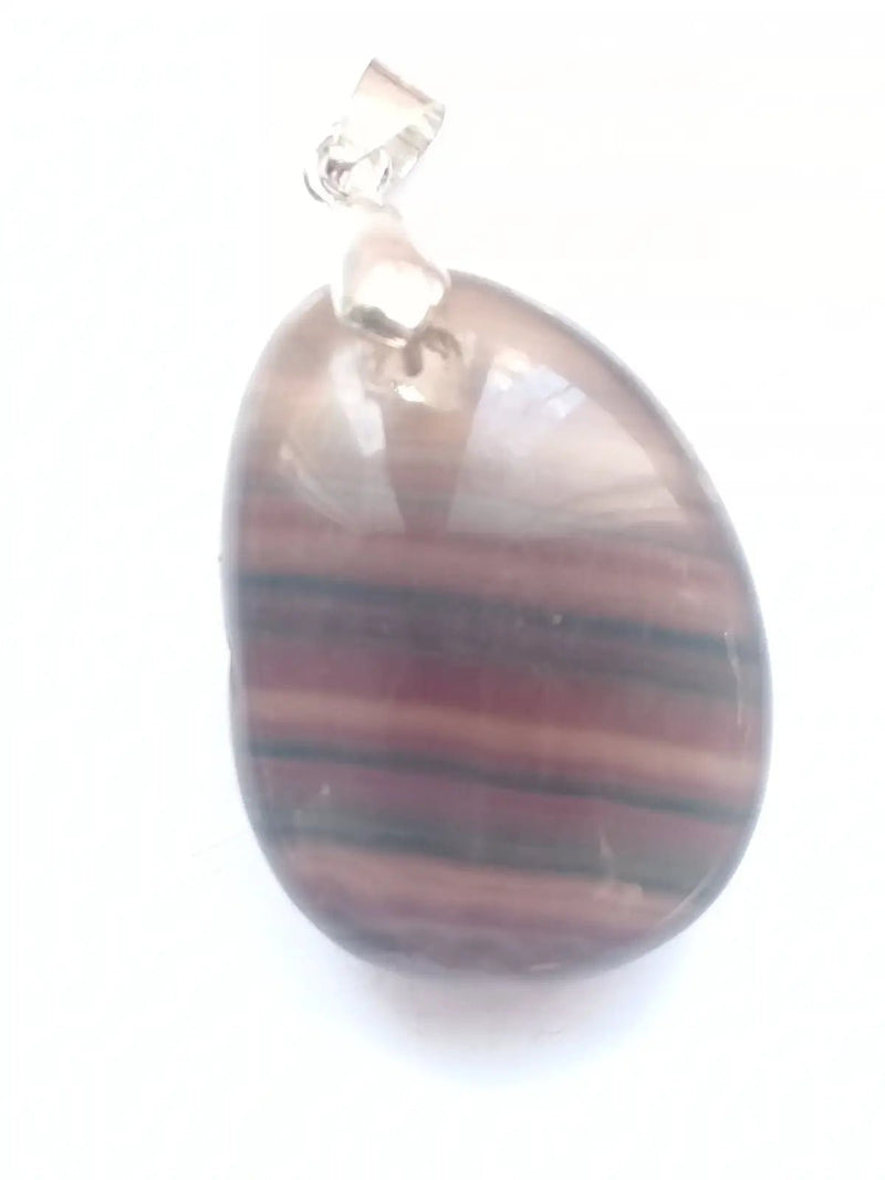 Chargez l'image dans la visionneuse de la galerie, Fluorite violette verte et claire de France pendentif Grade A++++ Fourni avec cordon Fluorite violette verte et claire de France pendentif
