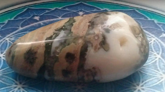 Galet en Jaspe Océan Grade A ++++ Galet en Jaspe Océan