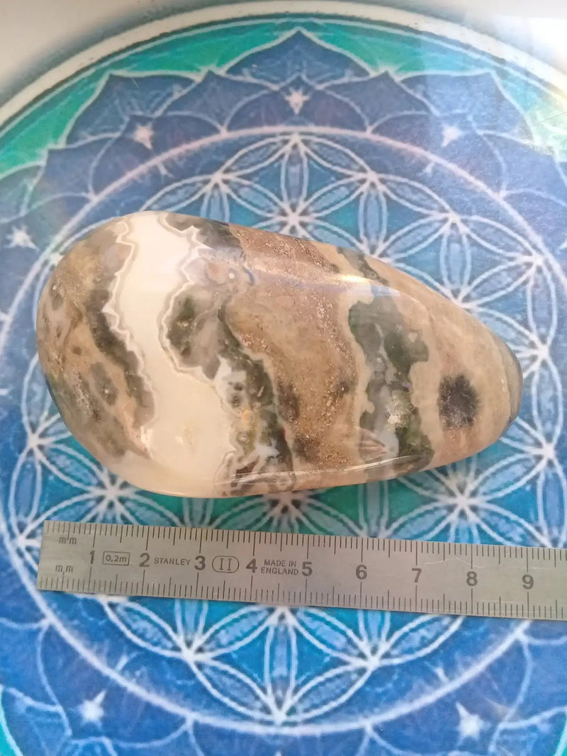 Chargez l&#39;image dans la visionneuse de la galerie, Galet en Jaspe Océan Grade A ++++ Galet en Jaspe Océan
