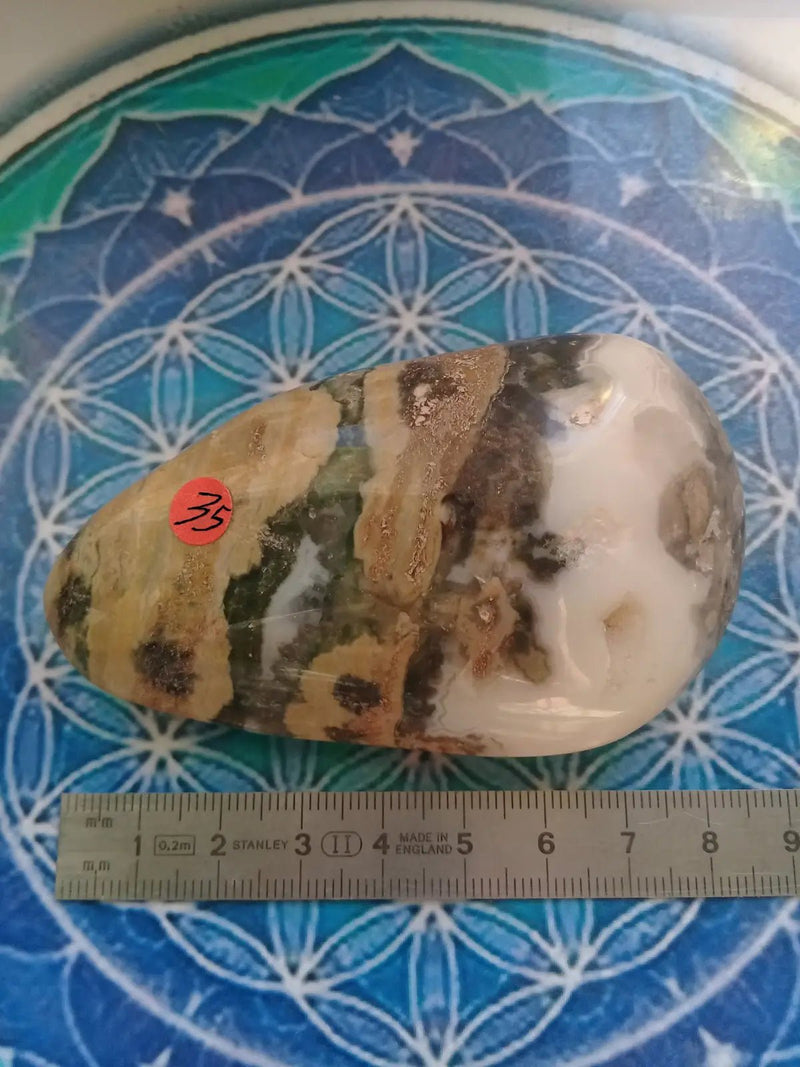 Chargez l&#39;image dans la visionneuse de la galerie, Galet en Jaspe Océan Grade A ++++ Galet en Jaspe Océan
