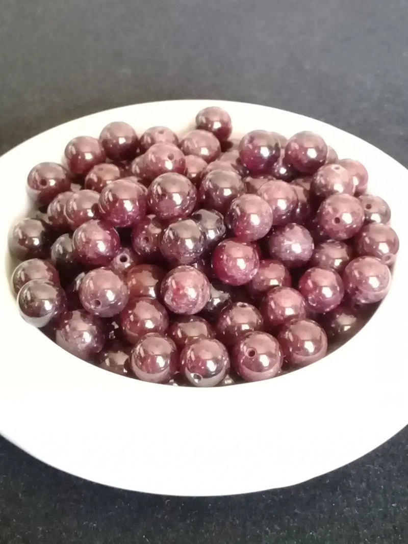 Load image into Gallery viewer, Grenat rouge de Tanzanie perle Grade A++++ Prix perle à l’unité Diamètre 7mm Grenat rouge de Tanzanie perles 8mm
