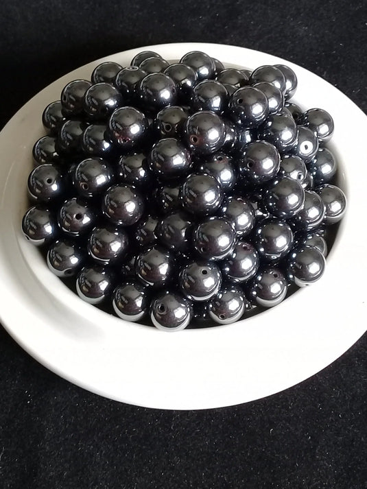 Hématite d’Australie perle Grade A++++ Prix perle à l’unité Hématite d'Australie perles 8mm Dans la besace du p'tit Poucet   