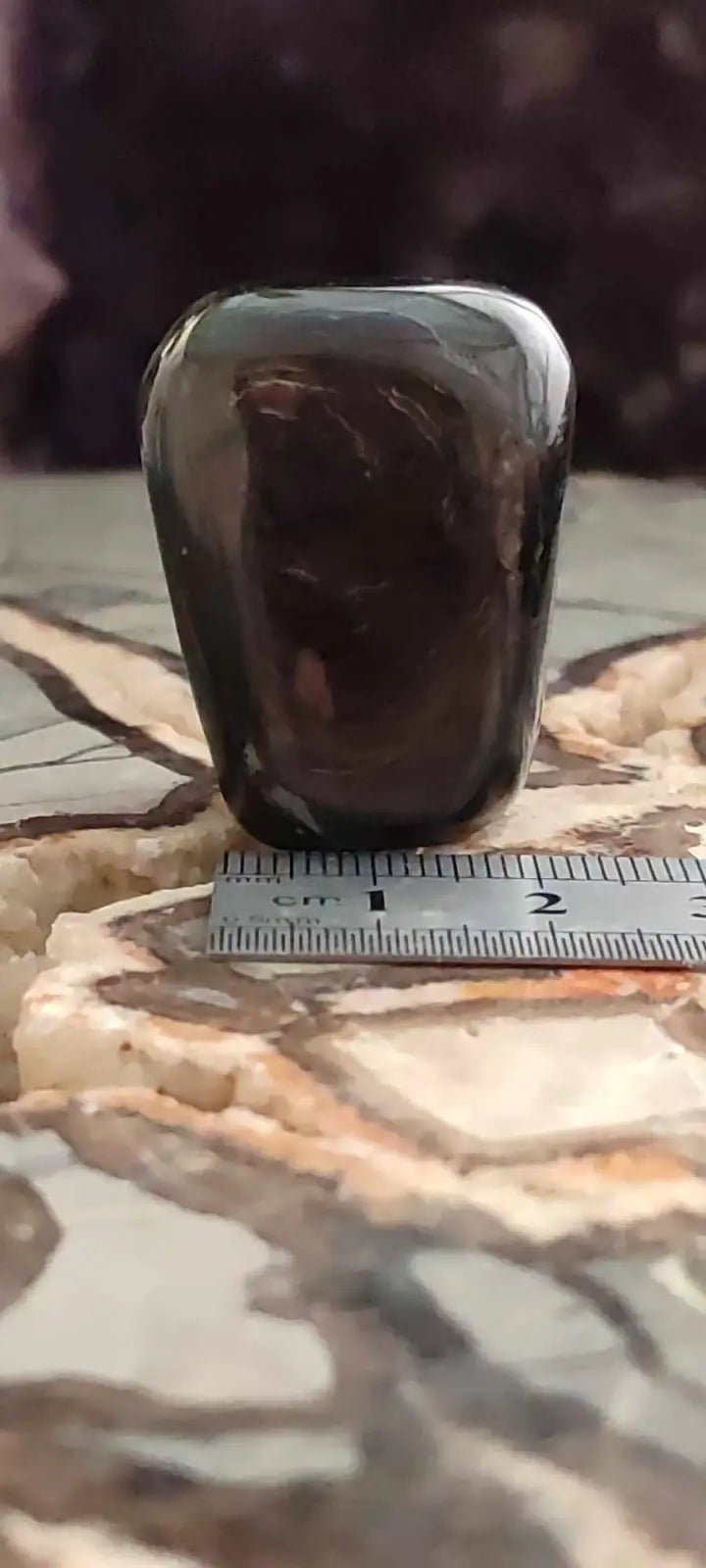 Chargez l&#39;image dans la visionneuse de la galerie, Hypersthène du Brésil pierre roulée Grade A++++ Hypersthène pierre roulée
