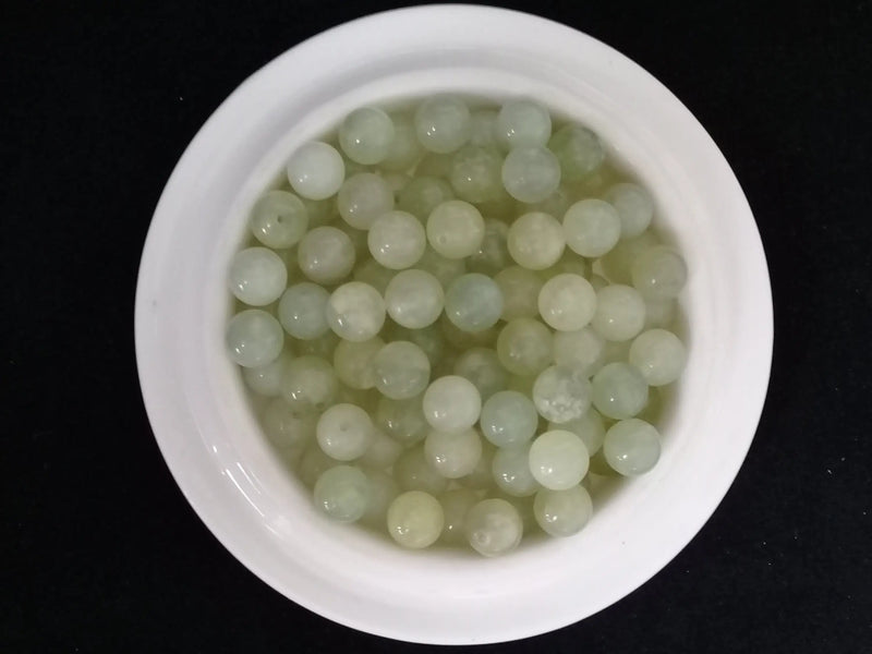 Chargez l&#39;image dans la visionneuse de la galerie, Jade de Chine véritable perle Grade A++++ Prix perle à l’unité Jade de Chine perles 8mm Dans la besace du p&#39;tit Poucet   
