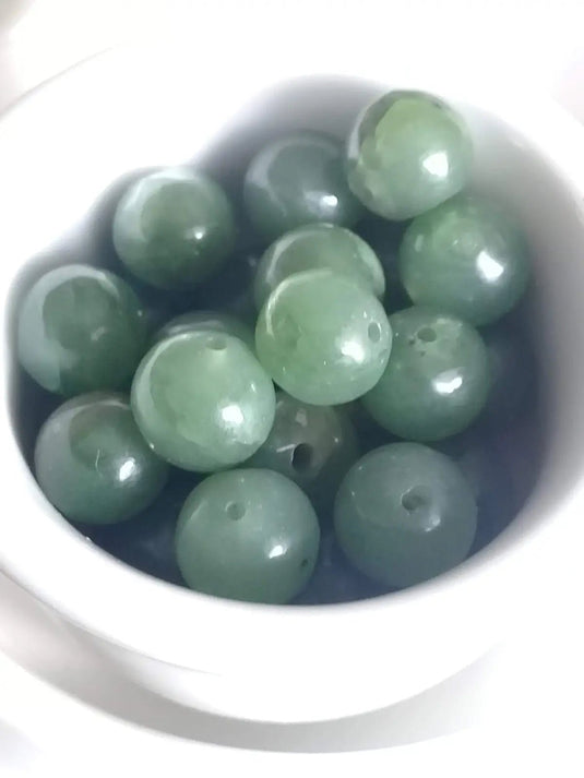 Jade Néphrite de Birmanie perle Grade A++++ Prix perle à l’unité Diamètre 8mm Jade Néphrite perles 8mm