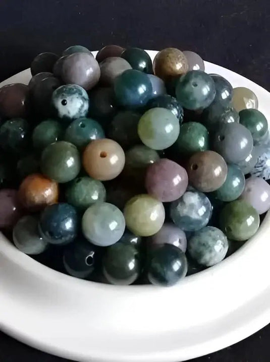 Jaspe & Agate mélange de perle Grade A++++ Prix perle à l’unité Diam 8mm Jaspe & Agate mélange de perle