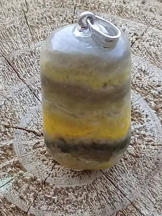 Jaspe Bourdon ou Jaspe Bumble-Bee pendentif Grade A+++ Rare Fourni avec cordon Jaspe Bourdon ou Jaspe Bumble-Bee pendentif