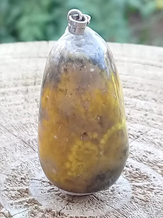 Jaspe Bourdon ou Jaspe Bumble-Bee pendentif Grade A+++ Rare Fourni avec cordon Jaspe Bourdon ou Jaspe Bumble-Bee pendentif