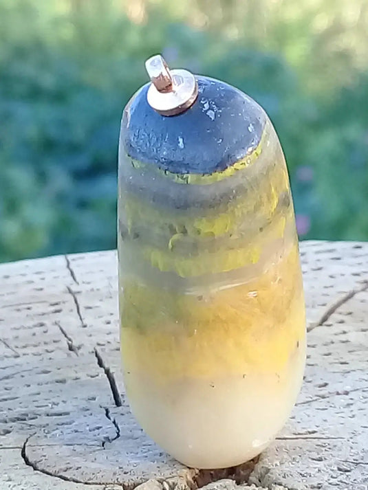 Jaspe Bourdon ou Jaspe Bumble-Bee pendentif Grade A+++ Rare Fourni avec cordon Jaspe Bourdon ou Jaspe Bumble-Bee pendentif