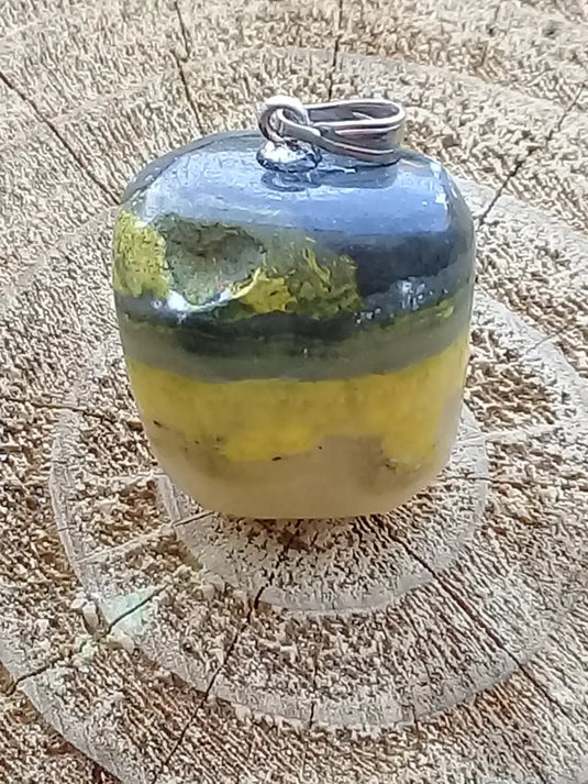 Jaspe Bourdon ou Jaspe Bumble-Bee pendentif Grade A+++ Rare Fourni avec cordon Jaspe Bourdon ou Jaspe Bumble-Bee pendentif