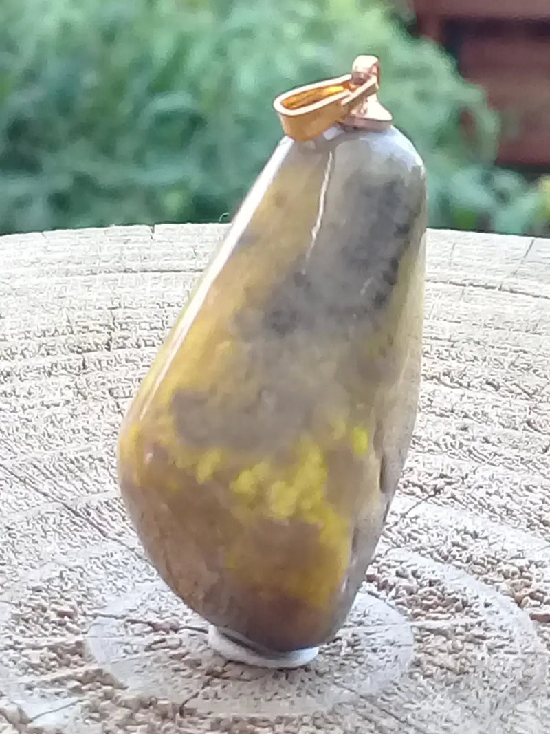 Chargez l&#39;image dans la visionneuse de la galerie, Jaspe Bourdon ou Jaspe Bumble-Bee pendentif Grade A+++ Rare Fourni avec cordon Jaspe Bourdon ou Jaspe Bumble-Bee pendentif
