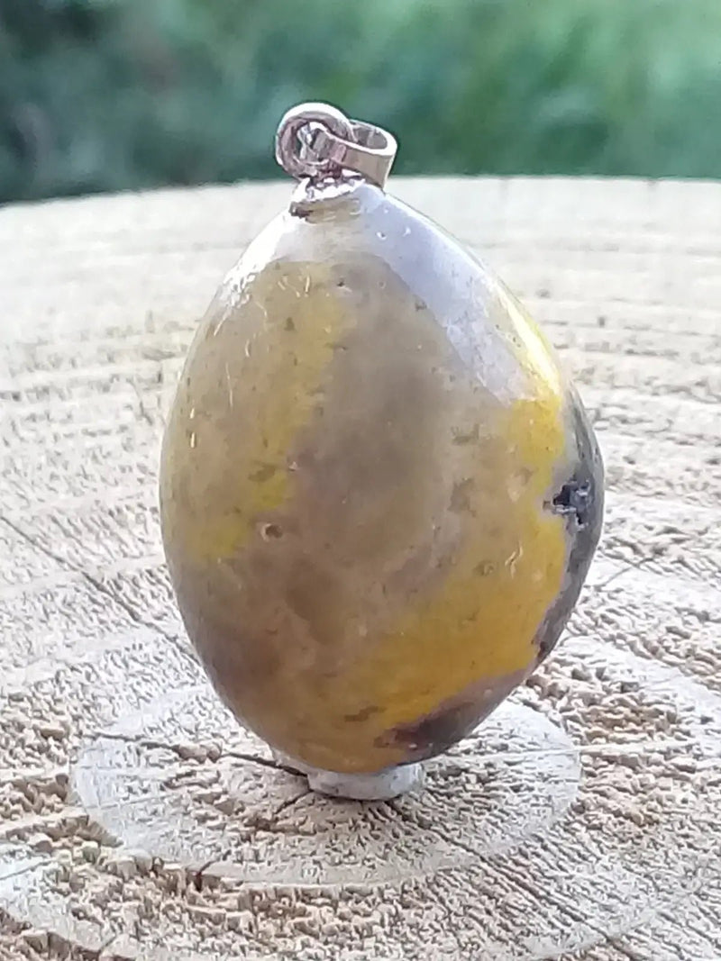 Chargez l&#39;image dans la visionneuse de la galerie, Jaspe Bourdon ou Jaspe Bumble-Bee pendentif Grade A+++ Rare Fourni avec cordon Jaspe Bourdon ou Jaspe Bumble-Bee pendentif

