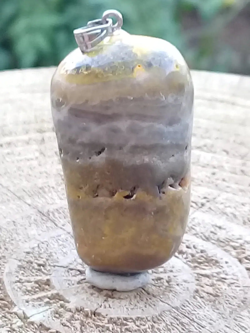 Chargez l&#39;image dans la visionneuse de la galerie, Jaspe Bourdon ou Jaspe Bumble-Bee pendentif Grade A+++ Rare Fourni avec cordon Jaspe Bourdon ou Jaspe Bumble-Bee pendentif
