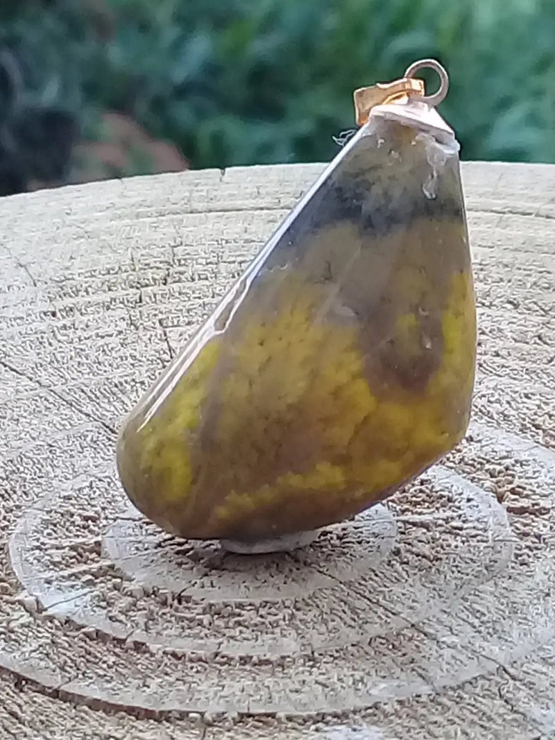 Chargez l&#39;image dans la visionneuse de la galerie, Jaspe Bourdon ou Jaspe Bumble-Bee pendentif Grade A+++ Rare Fourni avec cordon Jaspe Bourdon ou Jaspe Bumble-Bee pendentif
