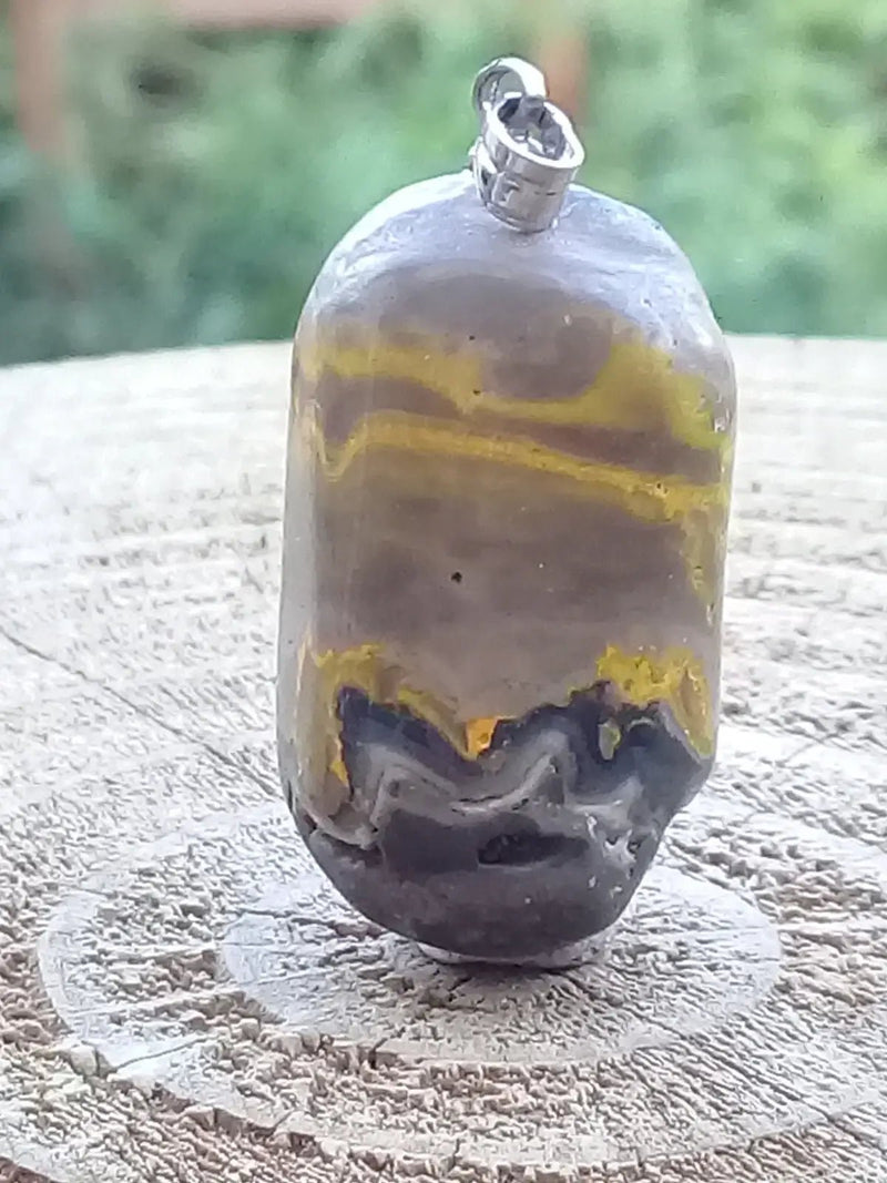 Chargez l&#39;image dans la visionneuse de la galerie, Jaspe Bourdon ou Jaspe Bumble-Bee pendentif Grade A+++ Rare Fourni avec cordon Jaspe Bourdon ou Jaspe Bumble-Bee pendentif
