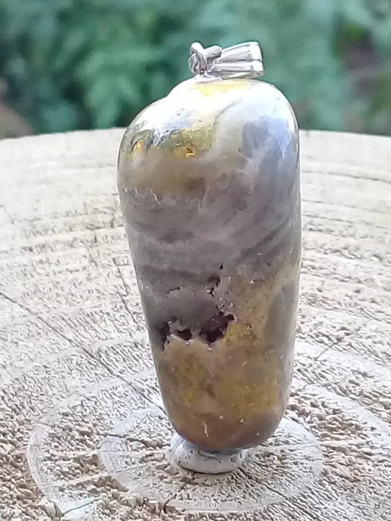 Chargez l&#39;image dans la visionneuse de la galerie, Jaspe Bourdon ou Jaspe Bumble-Bee pendentif Grade A+++ Rare Fourni avec cordon Jaspe Bourdon ou Jaspe Bumble-Bee pendentif
